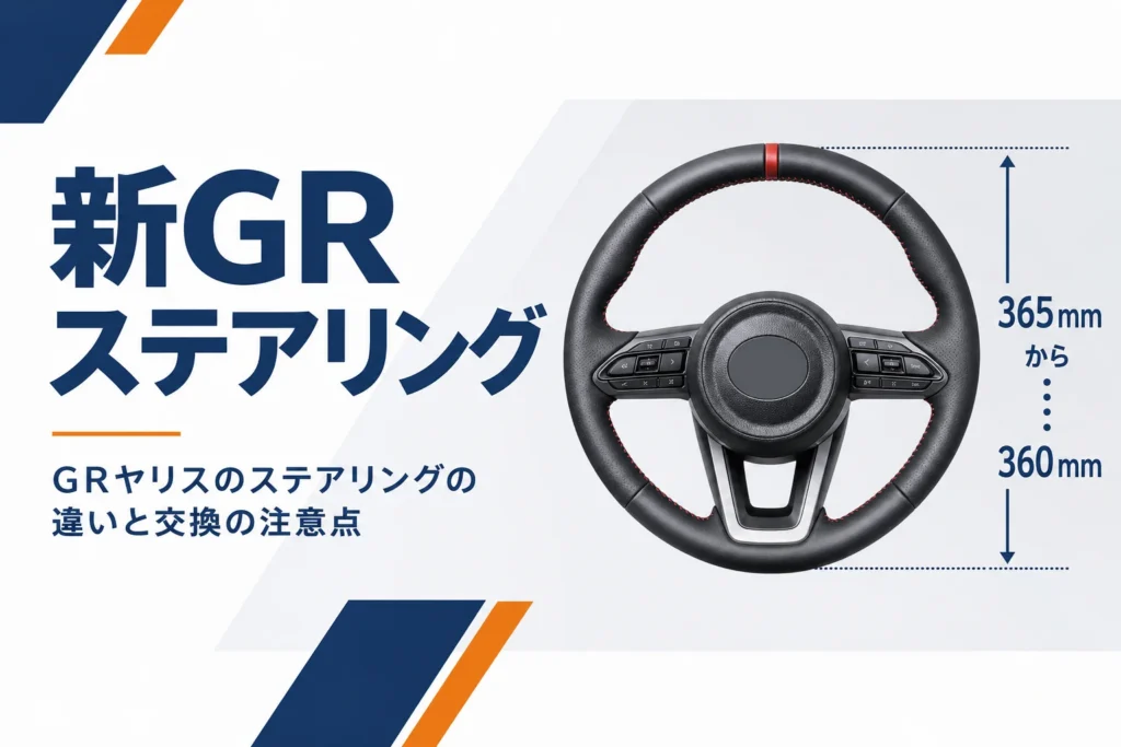 GRヤリス26式の新しいステアリングを示したアイキャッチ